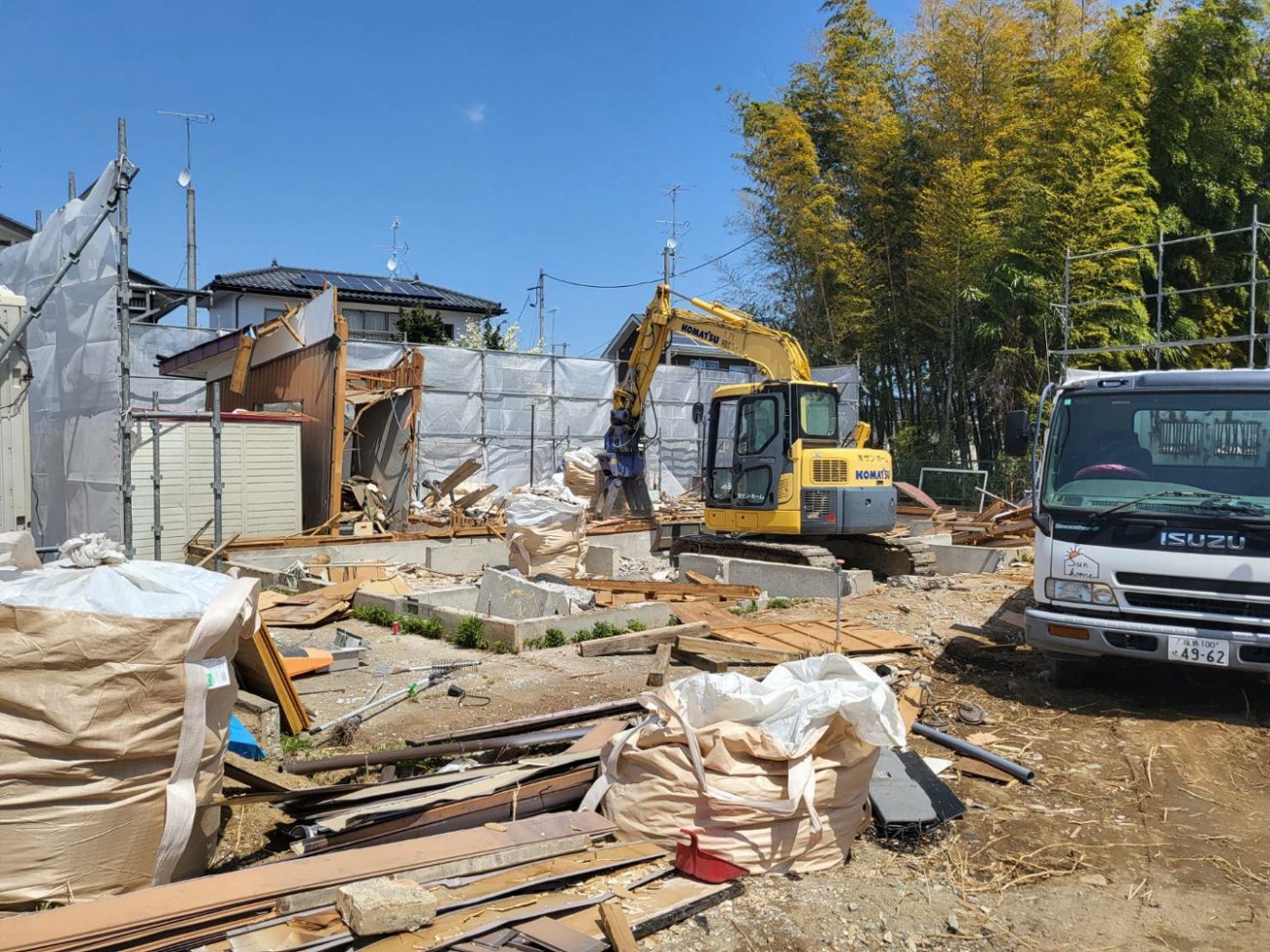 南相馬市原町区・2階建て空き家の解体・解体8割写真017