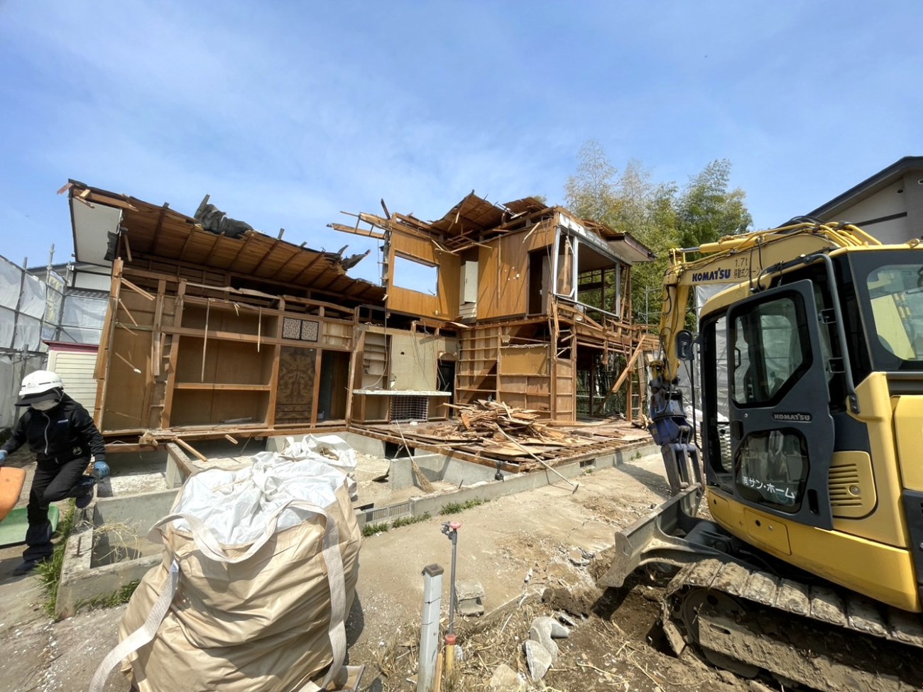 南相馬市原町区・2階建て空き家の解体・解体7割写真014
